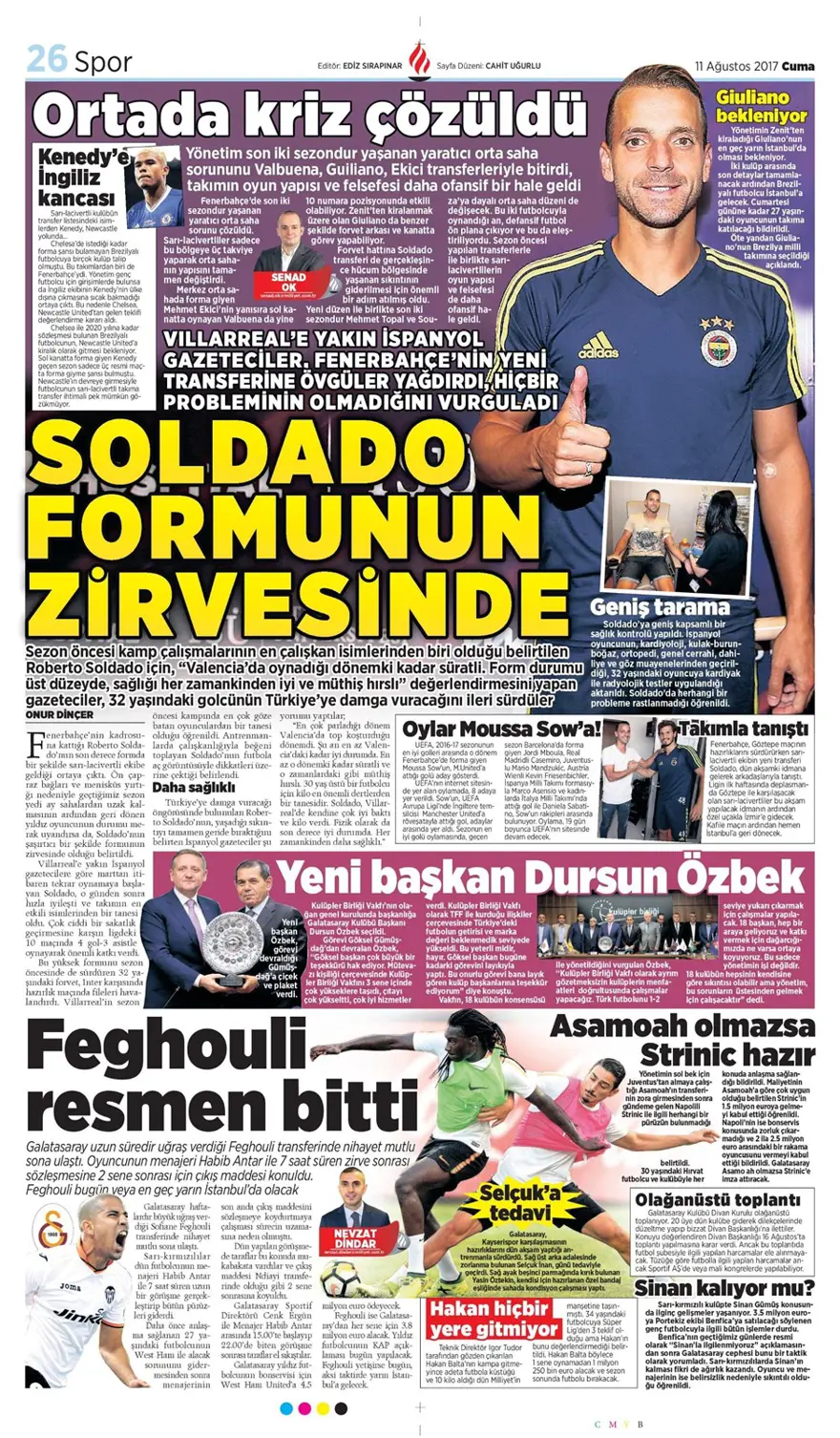 Günün spor gazeteleri (Transfer haberleri - 11 Ağustos 2017) 9 Günün spor gazeteleri (Transfer haberleri - 11 Ağustos 2017) 9