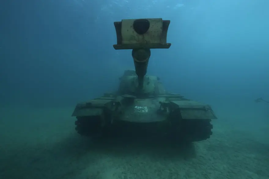 Saros Körfezi'nde Su Altı Tarih müzesi'ne tank batırıldı 6