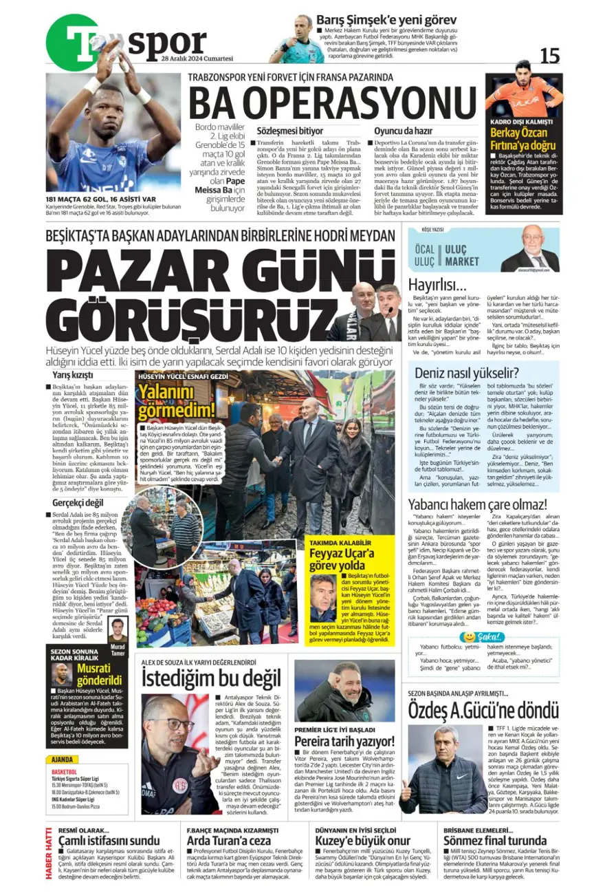 "Richarlison bombası" (28 Aralık 2024 spor manşetleri) 17 "Richarlison bombası" (28 Aralık 2024 spor manşetleri) 17
