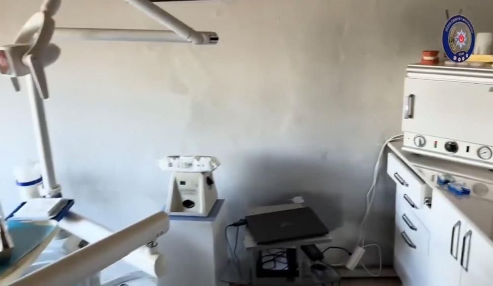 Sahte diş kliniğine baskın: Yüklü miktarda para ele geçirildi