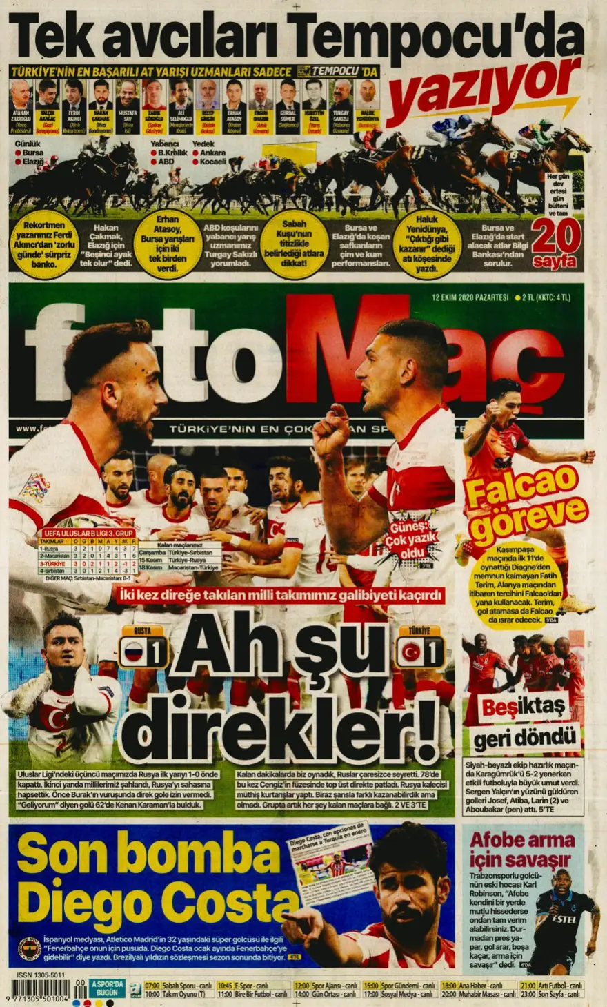 Günün spor manşetleri (12 Ekim 2020) 2