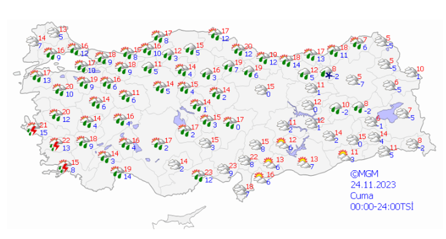 24 KASIM CUMA HAVA DURUMU 18 24 KASIM CUMA HAVA DURUMU 18