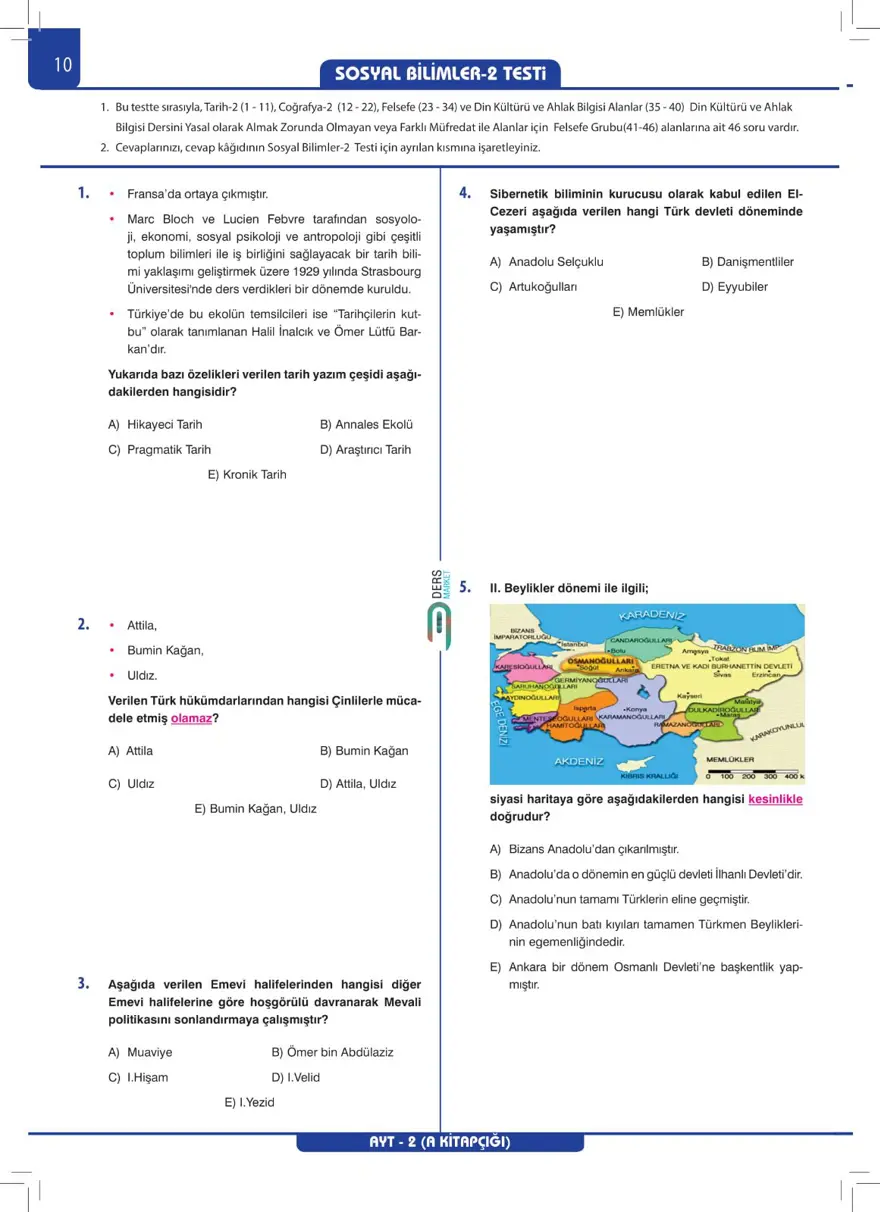 AYT Deneme Sınavı 8