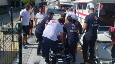 Vurgun yiyen dalgıç hastaneye kaldırıldı