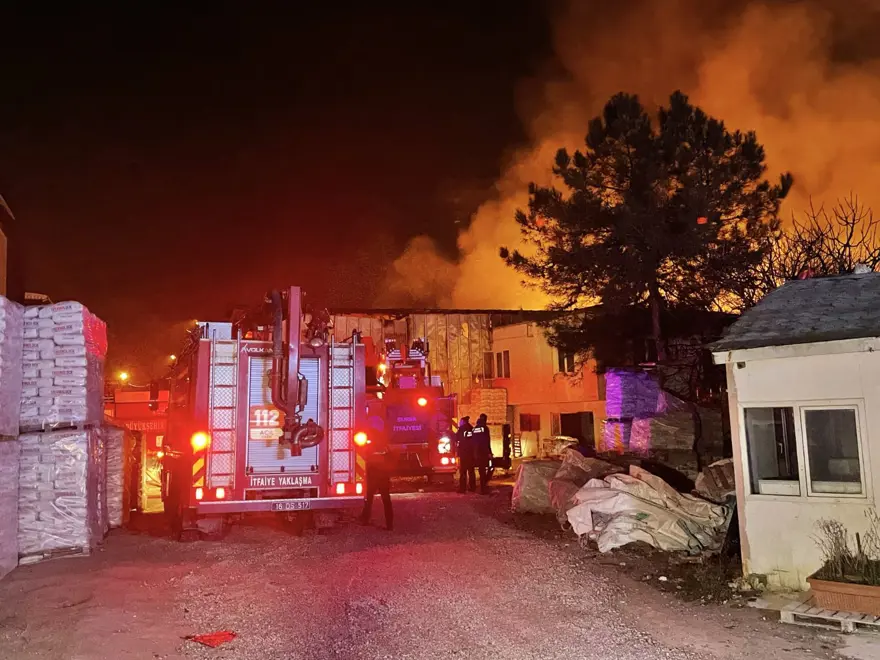 Bursa'da geri dönüşüm tesisinde yangın 1