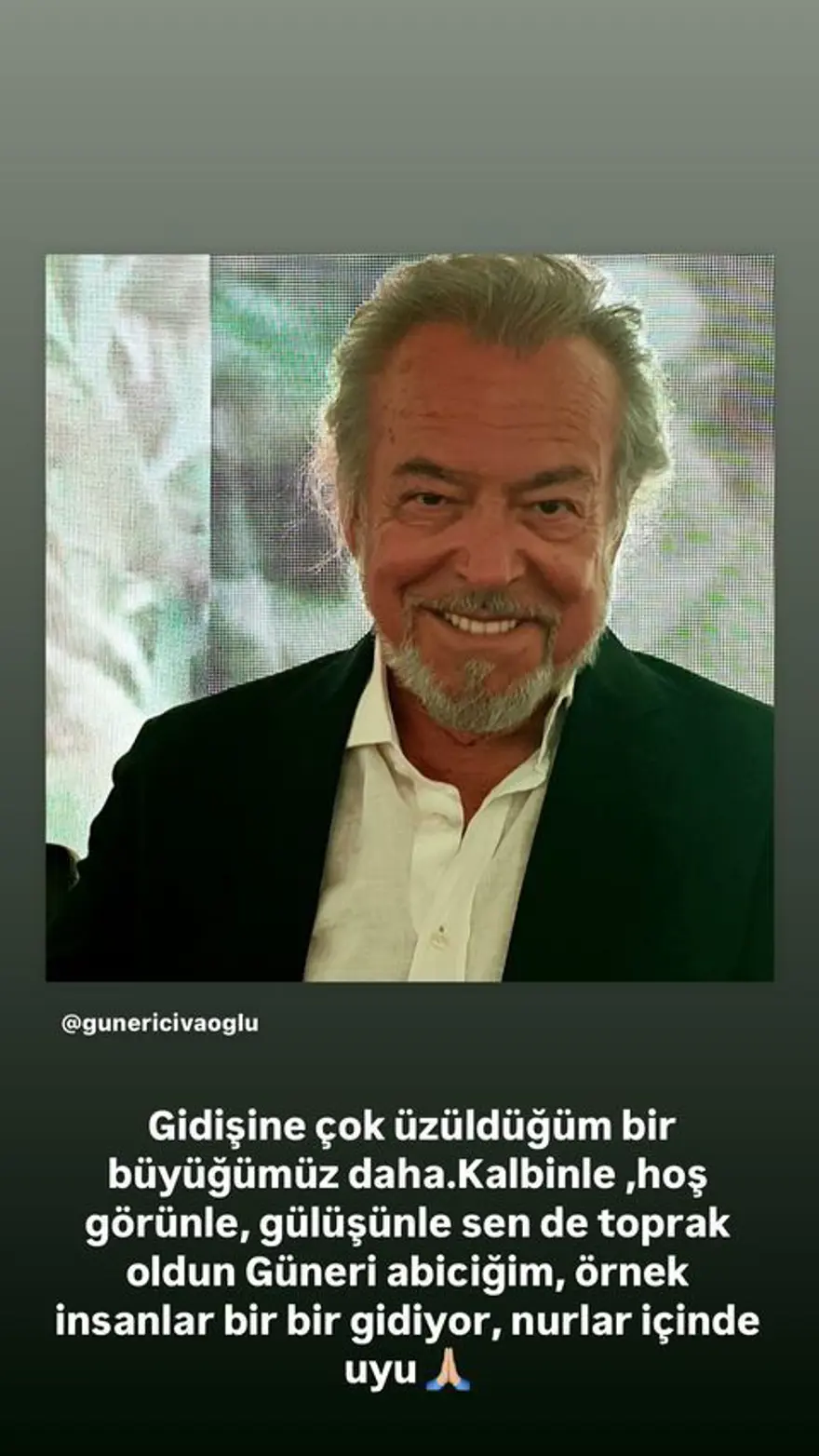 Güneri Cıvaoğlu'nun vefatı sanat dünyasını yasa boğdu 4 Güneri Cıvaoğlu'nun vefatı sanat dünyasını yasa boğdu 4