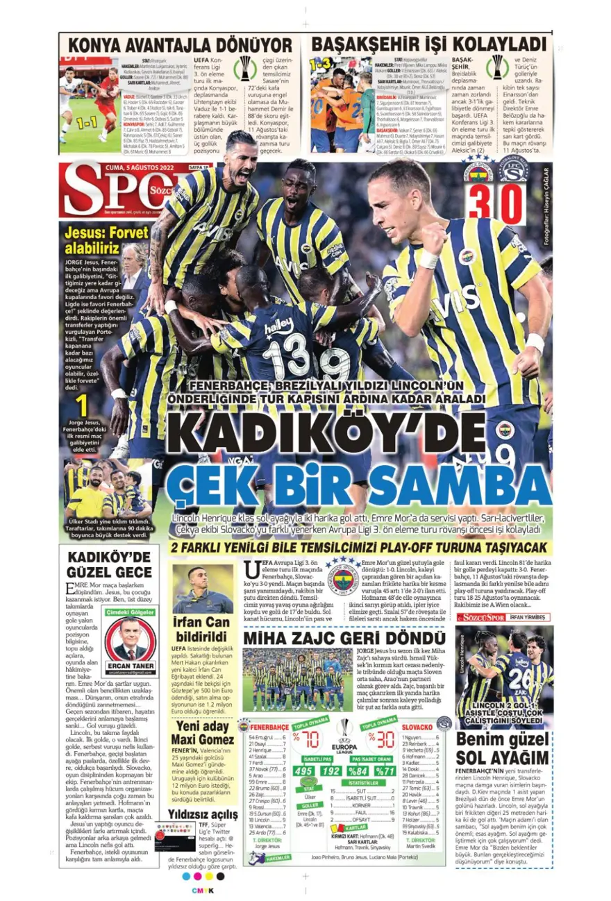 Günün spor manşetleri (5 Ağustos 2022) 11