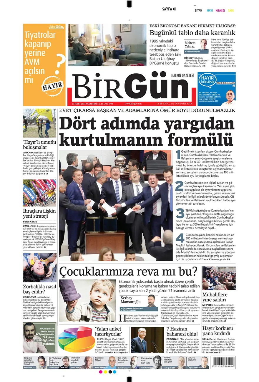 Günün gazete manşetleri - 27 Mart 2017 12