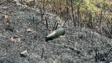 Yol kenarına atılan şişeler yangın çıkardı