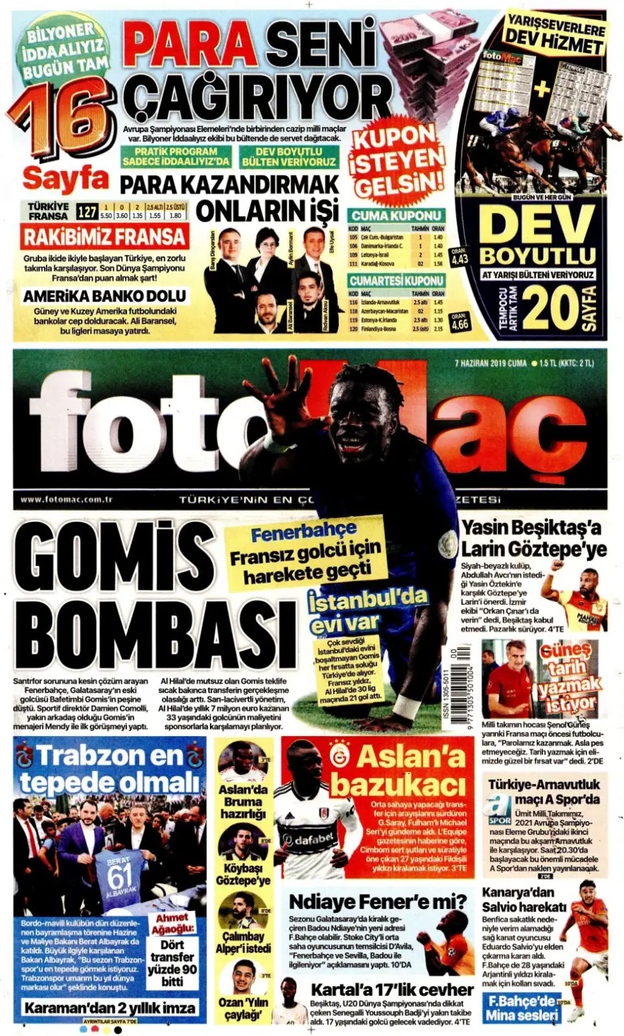 Günün spor manşetleri (7 Haziran 2019) 6
