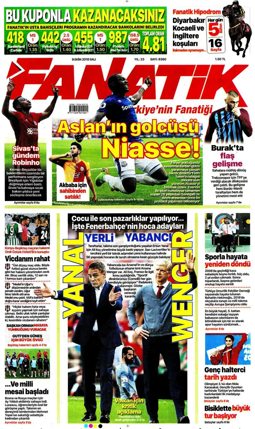 Günün gazete manşetleri - 9 Ekim 2018 18