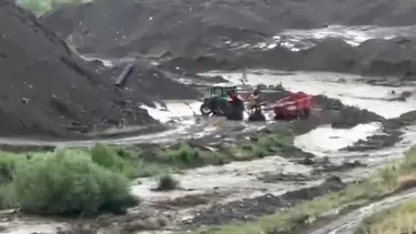 Erzurum'da yağış sonrası korkutan manzara