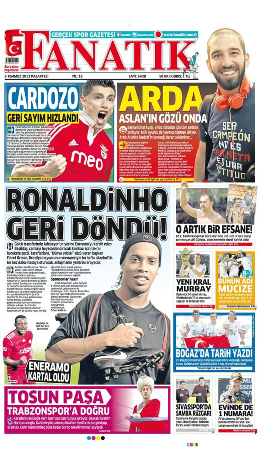 8 Temmuz 2013 gazete manşetleri 6