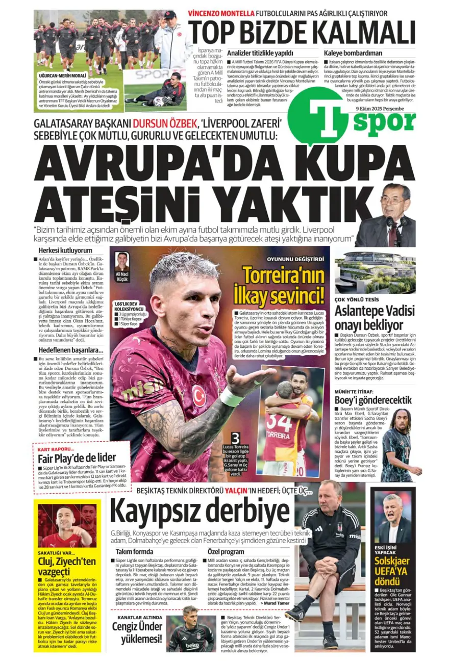 "Milano'da Hakan görüşmesi" (9 Ekim 2025 spor manşetleri) 17 "Milano'da Hakan görüşmesi" (9 Ekim 2025 spor manşetleri) 17