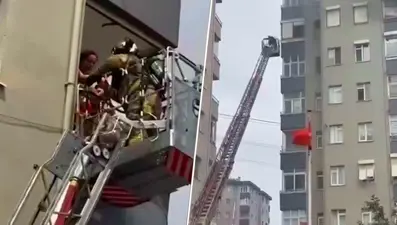 İstanbul'da 10 katlı binada yangın paniği