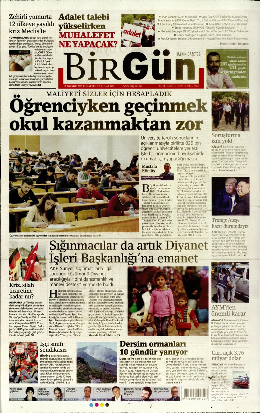 Günün gazete manşetleri - 12.08.2017 2 Günün gazete manşetleri - 12.08.2017 2