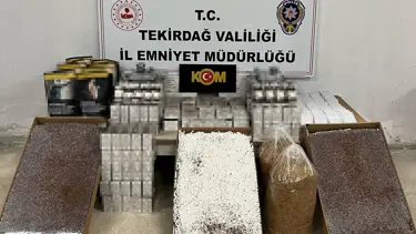 Tekirdağ'da binlerce makaron ele geçirildi