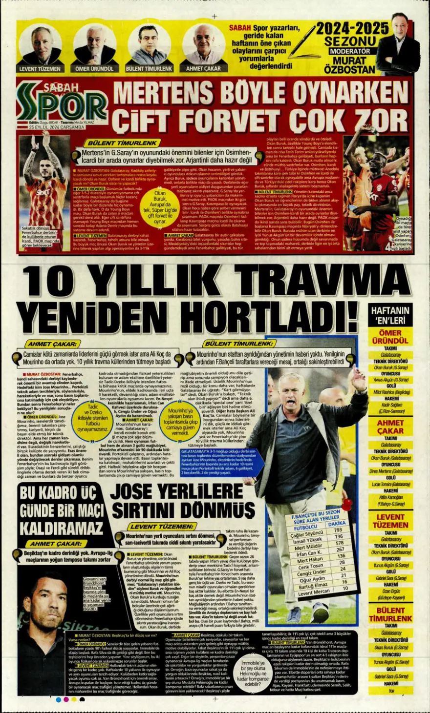 "Aslan için av vakti" (25 Eylül 2024 spor manşetleri) 6