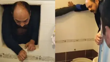 Saklandığı yer pes dedirtti: Tuvaletin havalandırma boşluğundan böyle çıkartıldı