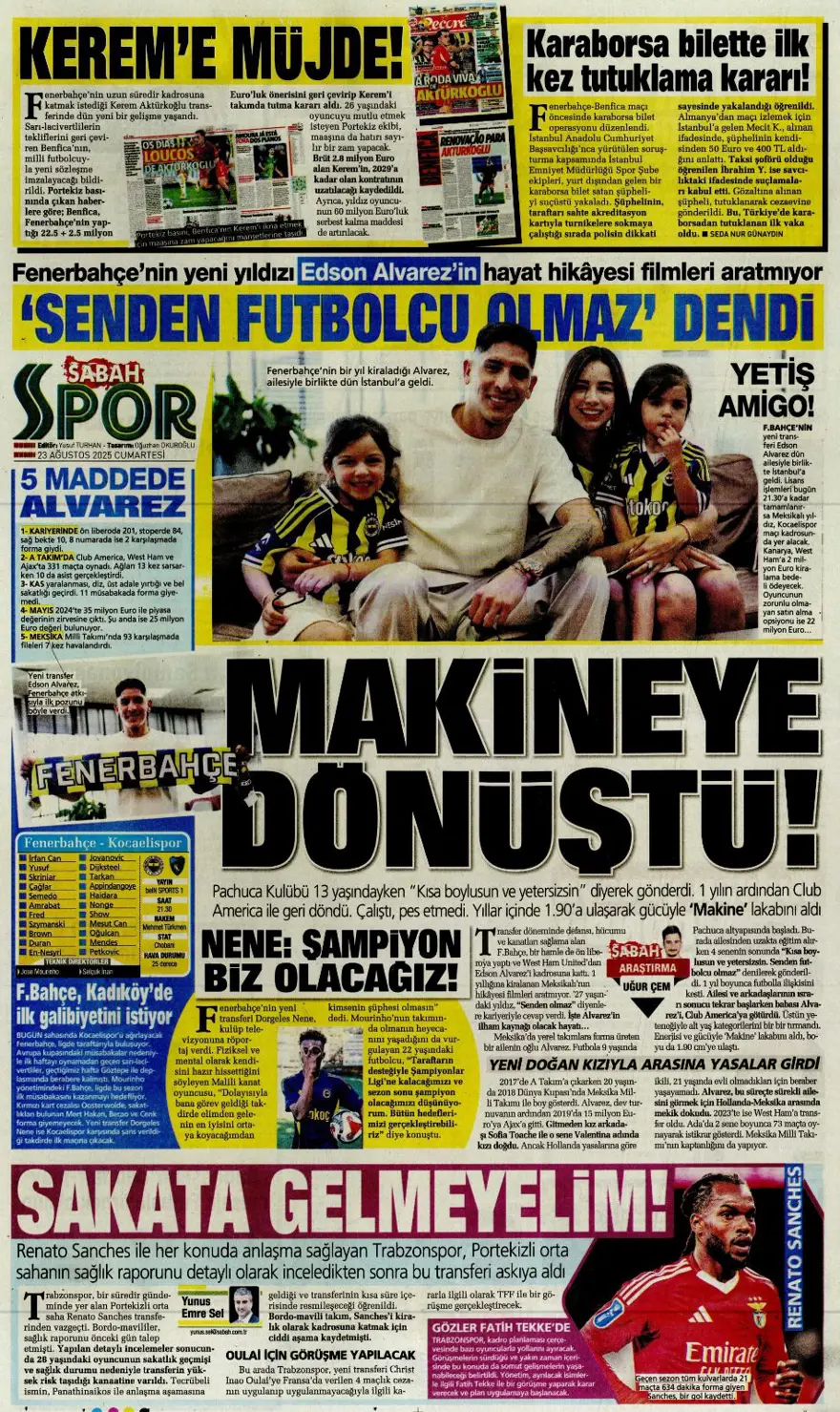 "İngiliz anahtarı" (23 Ağustos spor manşetleri) 14 "İngiliz anahtarı" (23 Ağustos spor manşetleri) 14