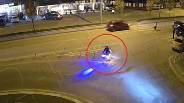 Trafiği tehlikeyi düşen motosikletliye ceza