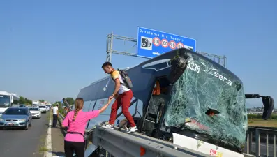 Otobüste 34 turist vardı! Antalya'da faciadan dönüldü