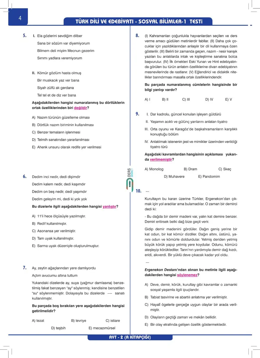 AYT Deneme Sınavı 2