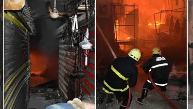 Kerkük'teki tarihi Osmanlı çarşısı yandı (AVM iddiası)