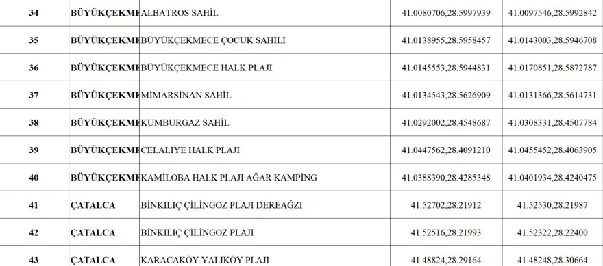 İstanbul'da denize girilecek yerler: İlçe ilçe denize girilecek plajlar listesi (İstanbul Valiliği 96 yeri açıkladı) 6 İstanbul'da denize girilecek yerler: İlçe ilçe denize girilecek plajlar listesi (İstanbul Valiliği 96 yeri açıkladı) 6