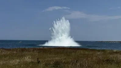 Dalış yapanlar fark etti, denizdeki mayın imha edildi