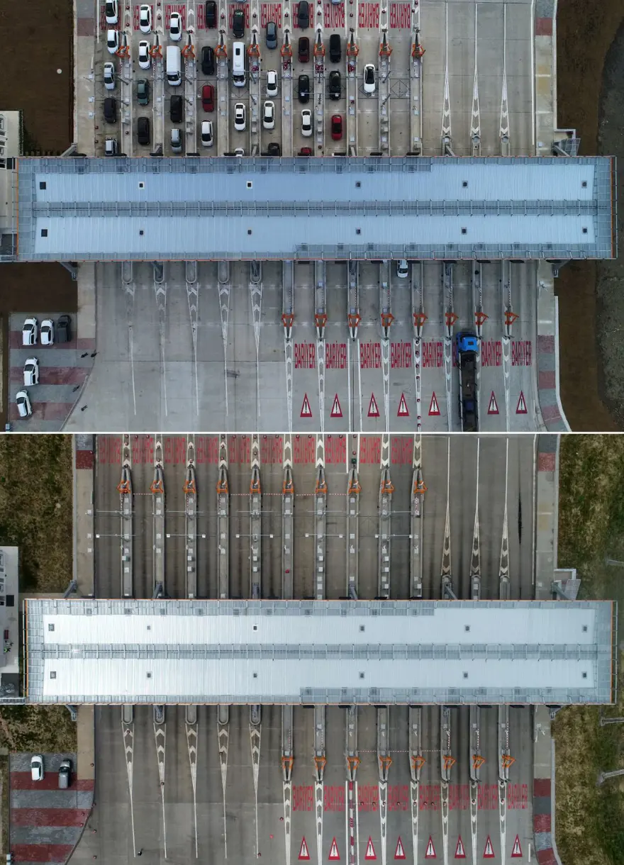 Bayram tatillerinde uzun araç kuyruklarının oluştuğu kara yolları boş kaldı 11