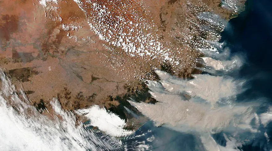 AVUSTRALYA'DAKİ YANGINLAR YÖRÜNGEDEN GÖRÜNTÜLENDİ 43