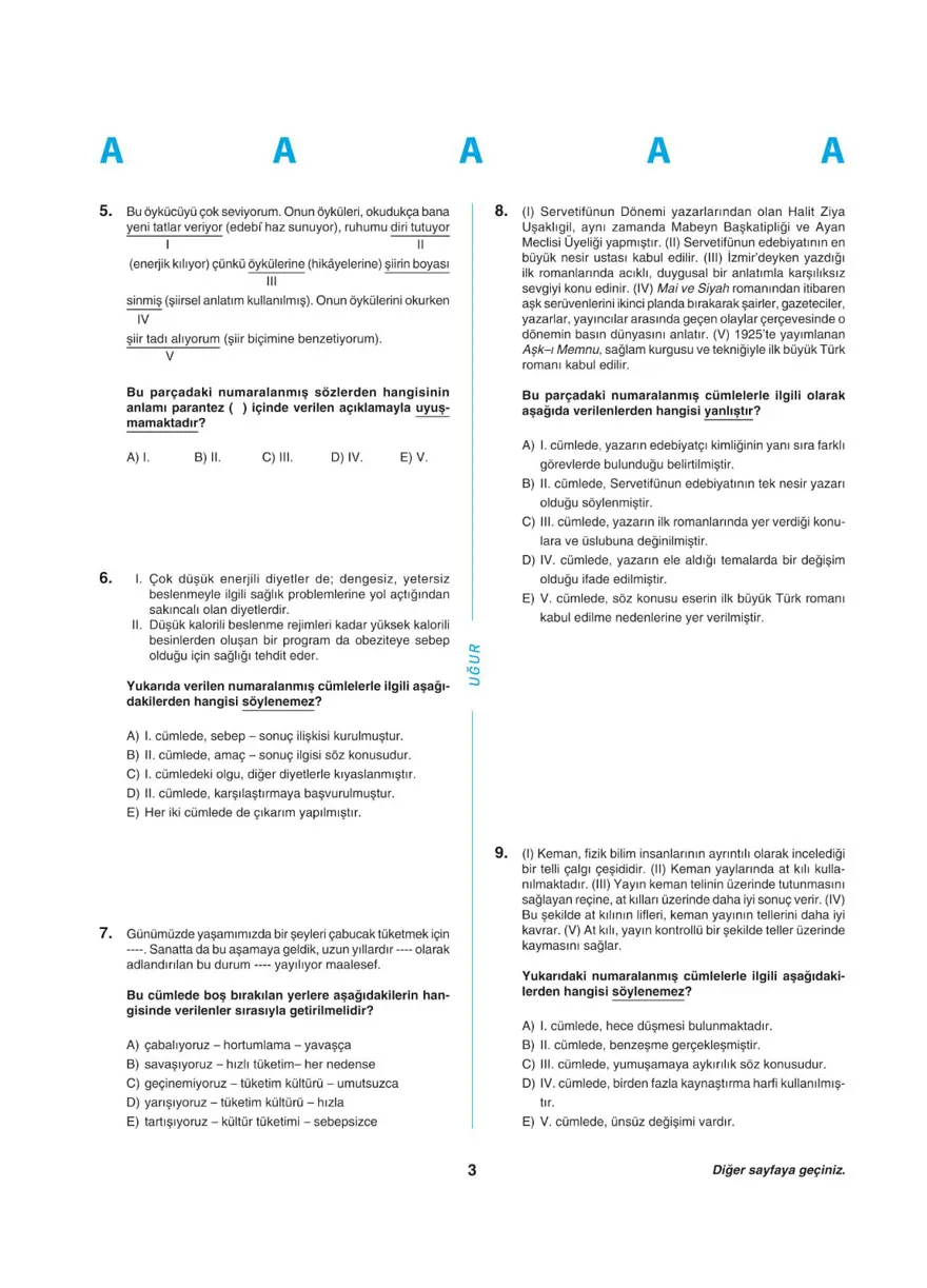 YKS - TYT deneme sınavı 2