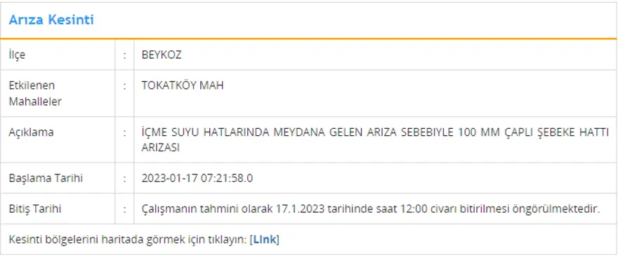 İstanbul'un 5 ilçesinde su kesintisi: 7 saat su kesintisi yaşanacak (17 Ocak İSKİ planlı su kesintisi listesi) 5