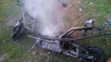 Batman’da seyir halindeki motosiklet alevlere teslim oldu