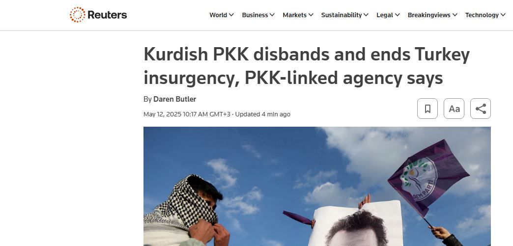 PKK’nın fesih kararı dünya basınında: “Tarihi bir hamle”