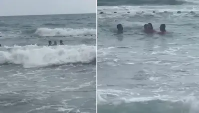 Denizde korku dolu anlar: Rip akıntısı sonları oluyordu