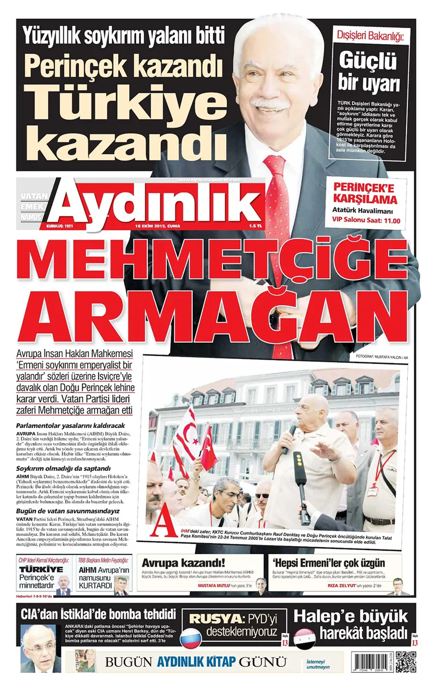 Günün gazete manşetleri - 16 Ekim 2015 15