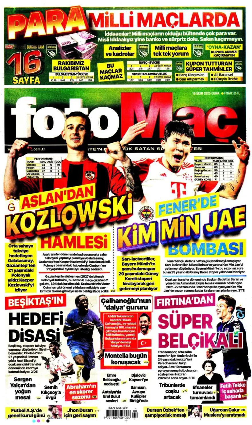 "Operasyon başlıyor" (10 Ekim 2025 spor manşetleri) 3 "Operasyon başlıyor" (10 Ekim 2025 spor manşetleri) 3