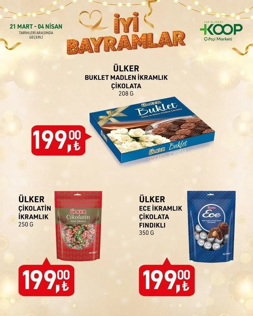 Tarım Kredi Kooperatif Market 25 Mart-4 Nisan indirimli ürünler listesi: Kahve, bayram şekeri, çikolata, kolonya, kağıt havlu ve temizlik ürünleri bugün satışta 3