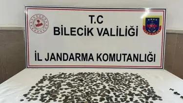 Bilecik'te otomobilde 794 sikke ele geçirildi