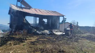 Mersin'de yayla evi yandı