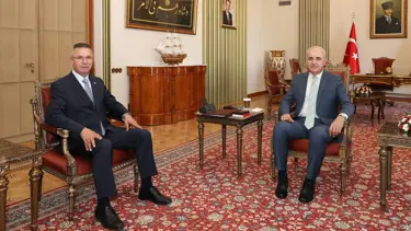 TBMM Başkanı Numan Kurtulmuş, Filistin Büyükelçisi'ni kabul etti