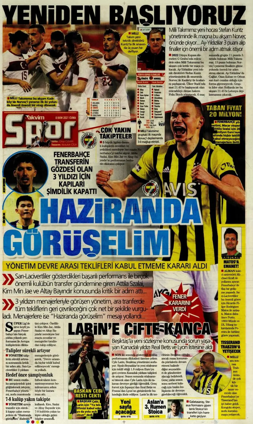 Günün spor manşetleri (8 Ekim 2021) 9