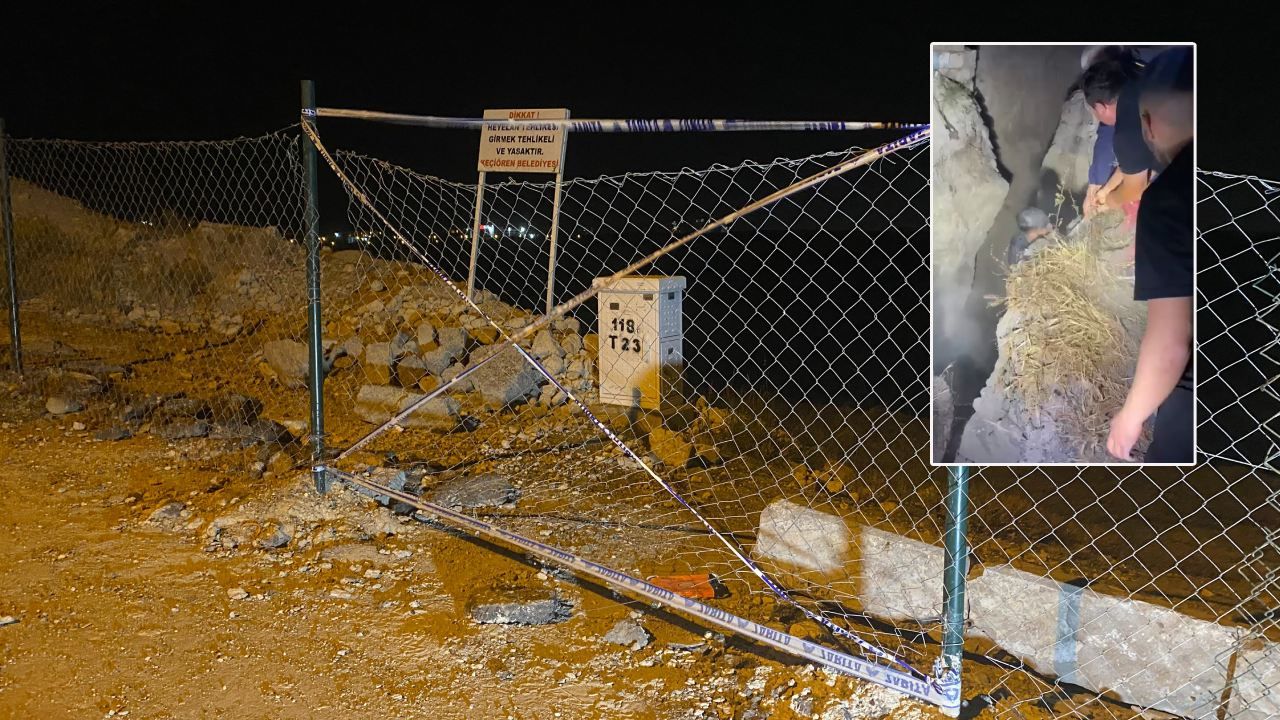 Ankara'da heyelan bölgesindeki çukura düşen çocuk yaralandı