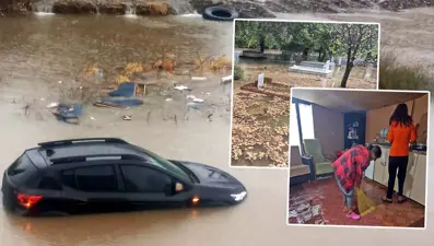 Ege'yi sağanak ve fırtına vurdu: Yollar, evler ve mezarlıklar sular altında kaldı