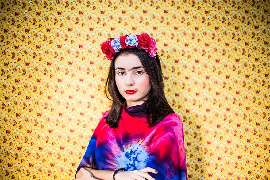 Frida Kahlo'yu taklitleriyle andı 33