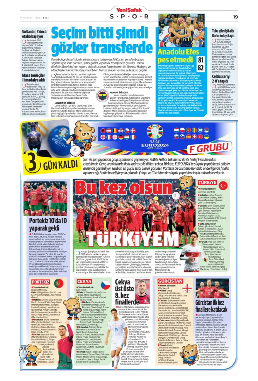 "Fenerbahçe'den Mane bombası" (11 Haziran 2024 spor manşetleri) 17