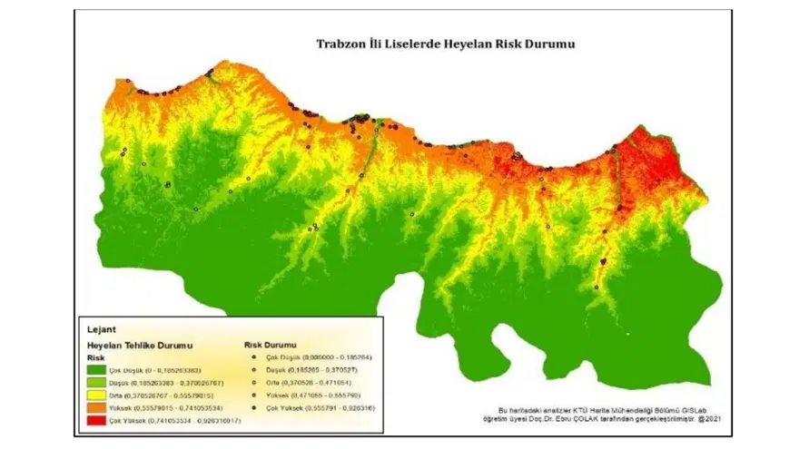 Trabzon'un risk haritası: Çoğu okul tehlikede 1