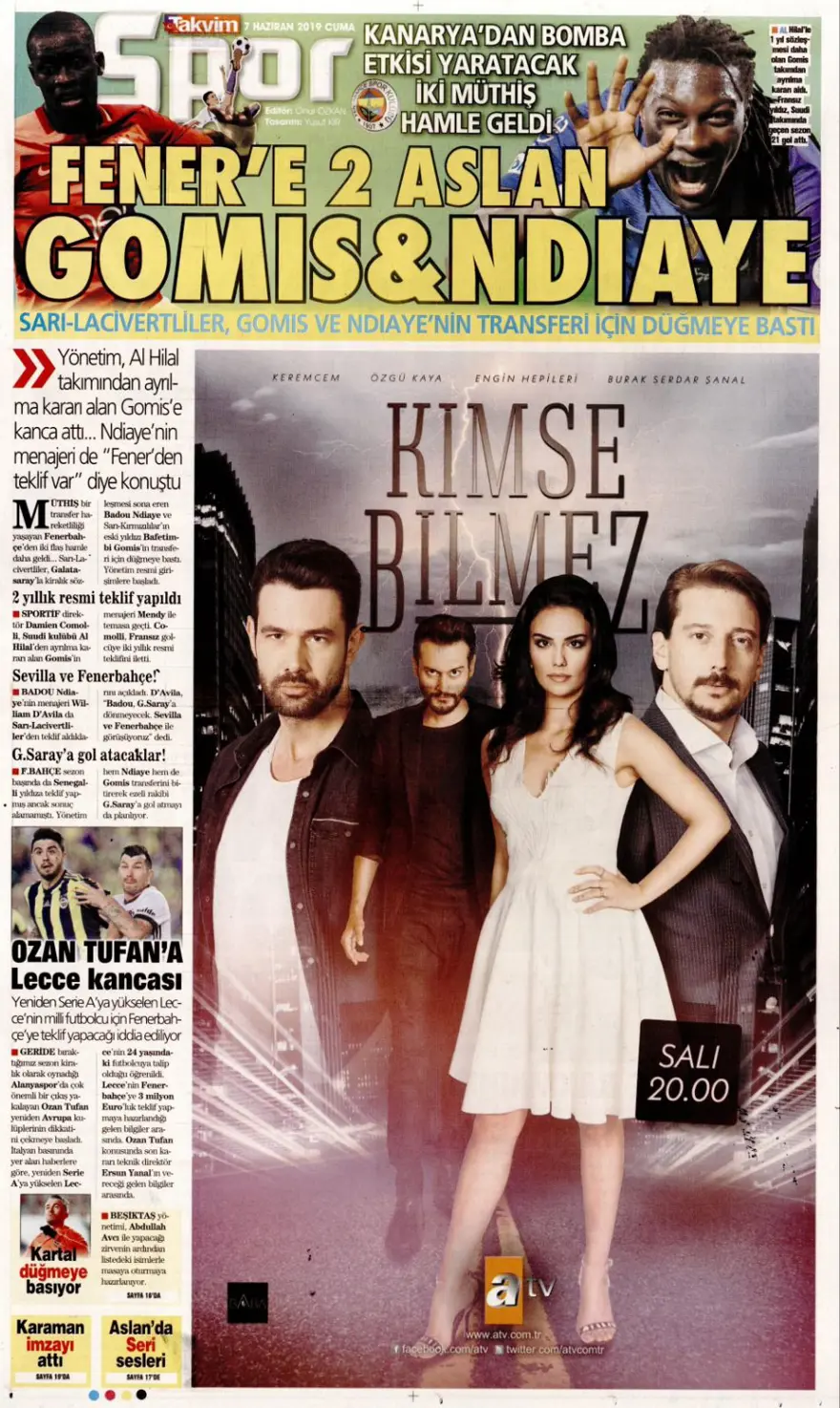 Günün spor manşetleri (7 Haziran 2019) 19